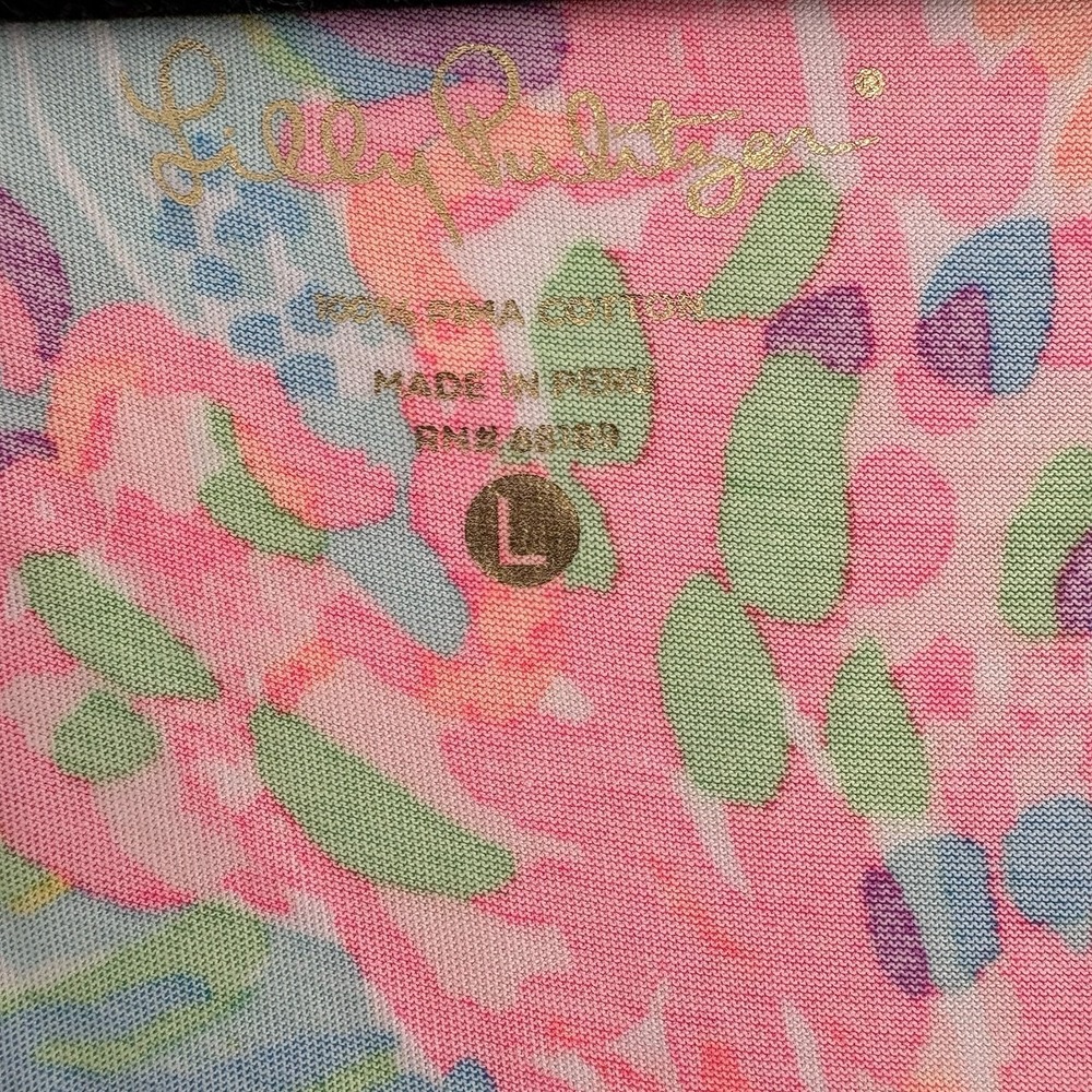 LILLY PULITZER Hampton Fan Sea Tank Dress Racerback Sleeveless Ruffle-Hem Sz L - Picture 4 of 7